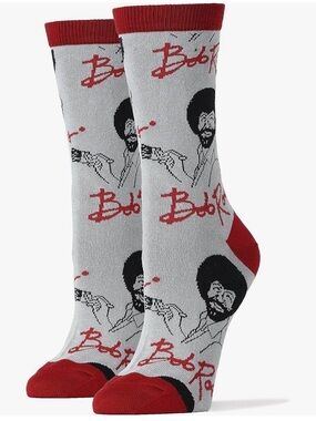 Bob Ross Funny Novelty Socks OSFM